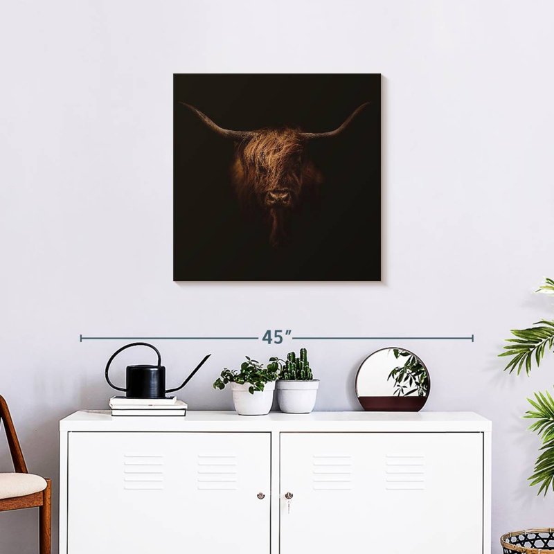 Crowle Hairy Highland Bull, 24" H x 24" W