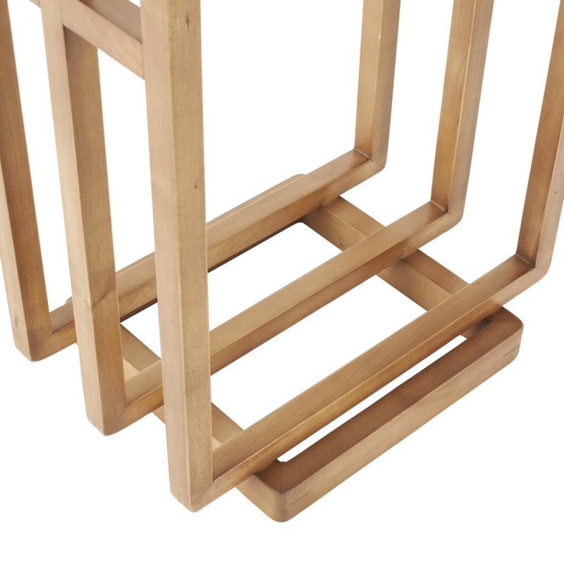 Brown Wood Sleek Modern Quilt Rack