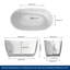 51'' Acrylic Freestanding Tub Deep Soaking Acrylic Japanese Bathtub with Overflow Drain