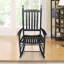 Chaise berçante en bois, sans tapis-877145608