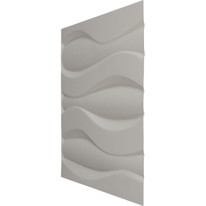 L 19 5/8 po x H 19 5/8 po Panneau décoratif décoratif 3D EnduraWall Thompson, argent métallique (couvre 2,67 pieds carrés)