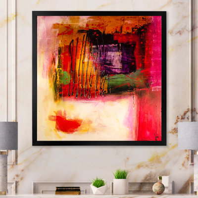 Modern Energetic Colour Dance II - Picture Frame Print on Canvas