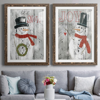 " Let It Snow Snowman " 2 - Pieces