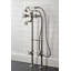 Kingston Brass Kingston Three-Handle 2-Hole Freestanding Clawfoot Tub Faucet Package with Supply Line and Stop Valve-53502241