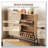 Rattan Shoe Cabinet with 4 Flip-Down Doors-1523415570