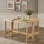 Table de salle à manger extensible à abattants en bois de style campagnard avec placage en acacia résistant aux égratignures-814654604