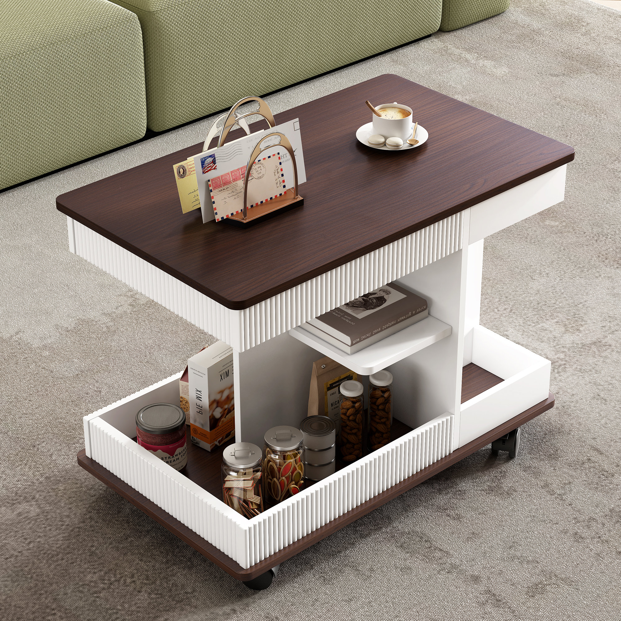 Latitude Run® End Table With Lift Top And Wheels | Wayfair