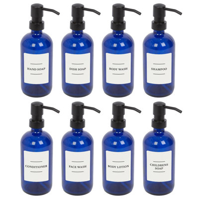Glass Soap Dispensers with Labels - 500ml