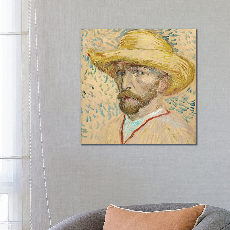 Van Gogh: Self Portrait by Vincent Van Gogh - Wrapped Canvas Painting, 66.04 cm H x 66.04 cm W x 3.175 cm D