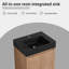 Meuble-lavabo simple avec plateau en résine Daive-1221742000