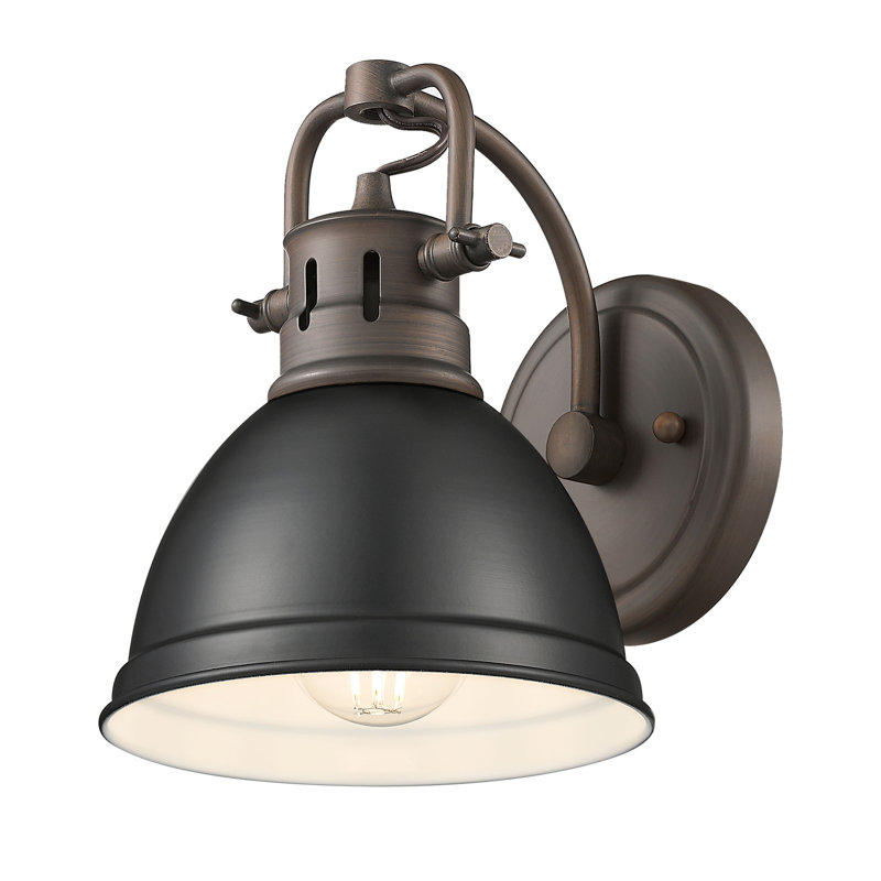 Brianni 1-Light Bath Vanity, Rubbed Bronze, Matte Black