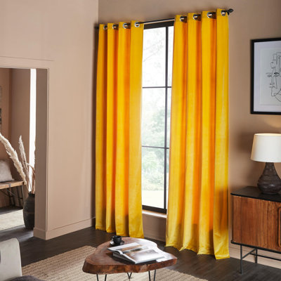Rideaux occultant pour chambre à coucher longue pour obscurcir la pièce et décorer le salon (2 panneaux)