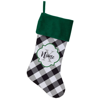 Gingham Personalized Cuff Stocking