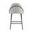 Gracie Modern Vegan Leather Upholstered Stainless Steel Barstool in Stone Gray and Black-659403848-658843864