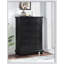 Commode noire élégante et fonctionnelle avec tiroirs pleine extension et plateau doublé de feutre, parfait pour les solutions de rangement modernes.-1124418789
