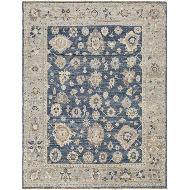 Tolz Wool Area Rug, Rectangle 6' x 9'