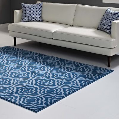 Tapis marocain à motif treillis transitionnel Modway