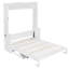 Grand lit escamotable avec bureau, lumières DEL et station de charge USB, blanc