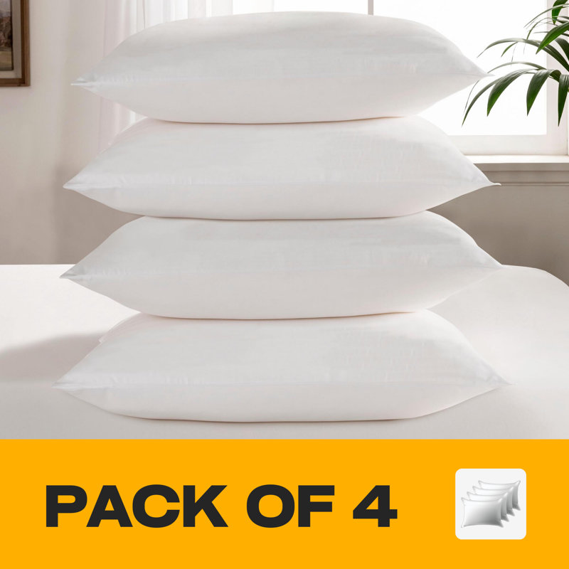 NightComfort Soft & Snug Firm Support Microfibre Pillows Pack of 4