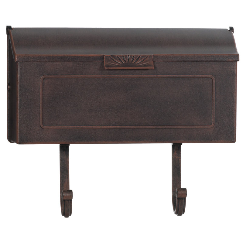 Aluminum Wall Mounted Mailbox, Black