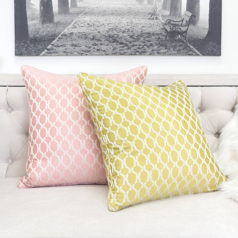 Amelise Outdoor Square Pillow Cover & Insert, Green