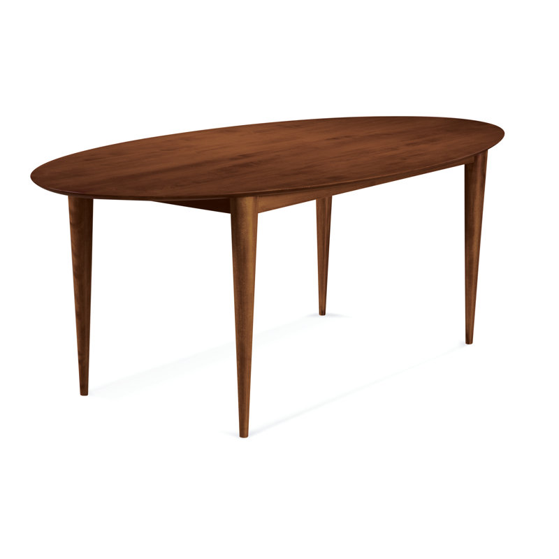 Angelet Maple Oval Solid Wood Dining Table, Walnut, 29" H x 36" W x 70" D