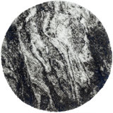 Abstract Shag Black/Grey Area Rug