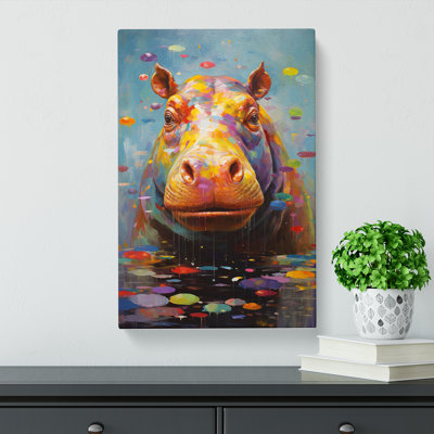 Hippo Dadaism - No Frame Art Prints - Wrapped Canvas