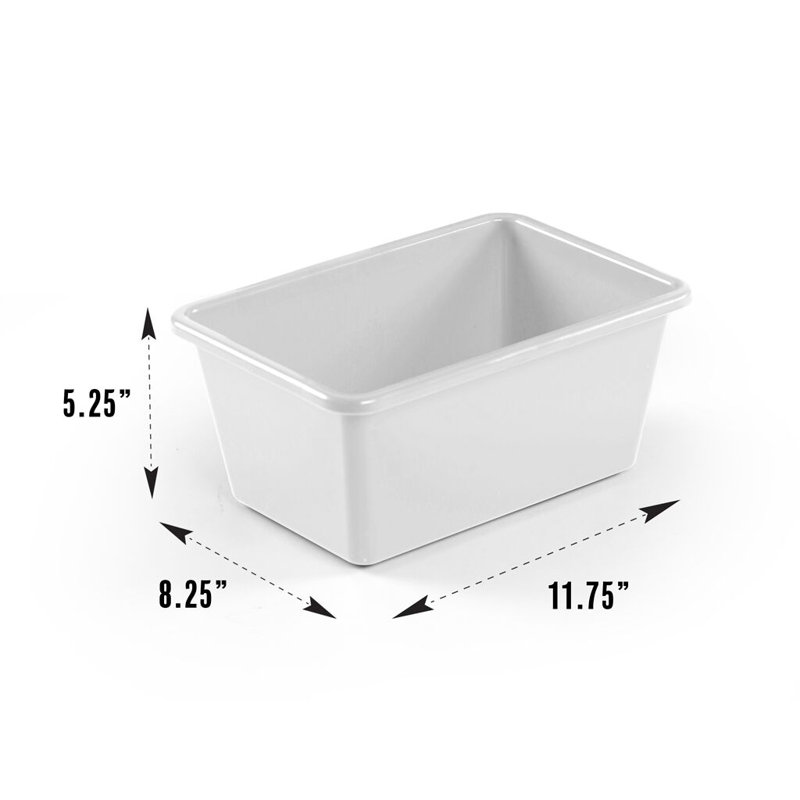 Ensemble de bacs de remplacement en plastique, Simple, Blanc