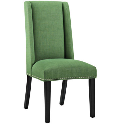 Modway Baron White Vinyl and Wood Frame Dining Chairs