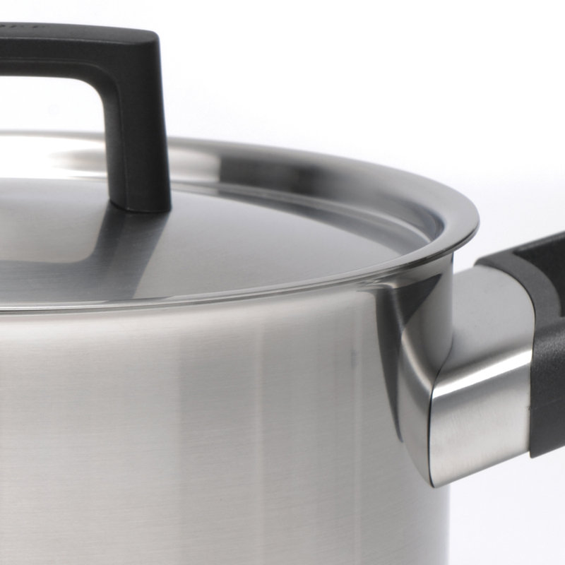 Ron 3.9 Qt. Steel Round Casserole with Lid