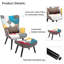 Kade Upholstered Armchair with Footstool-1456381209