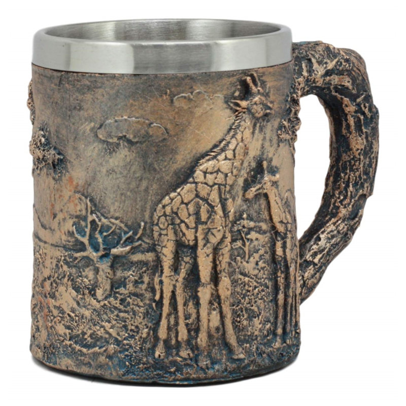 Grande tasse à café en mélamine animal totem rites girafes Balnamore