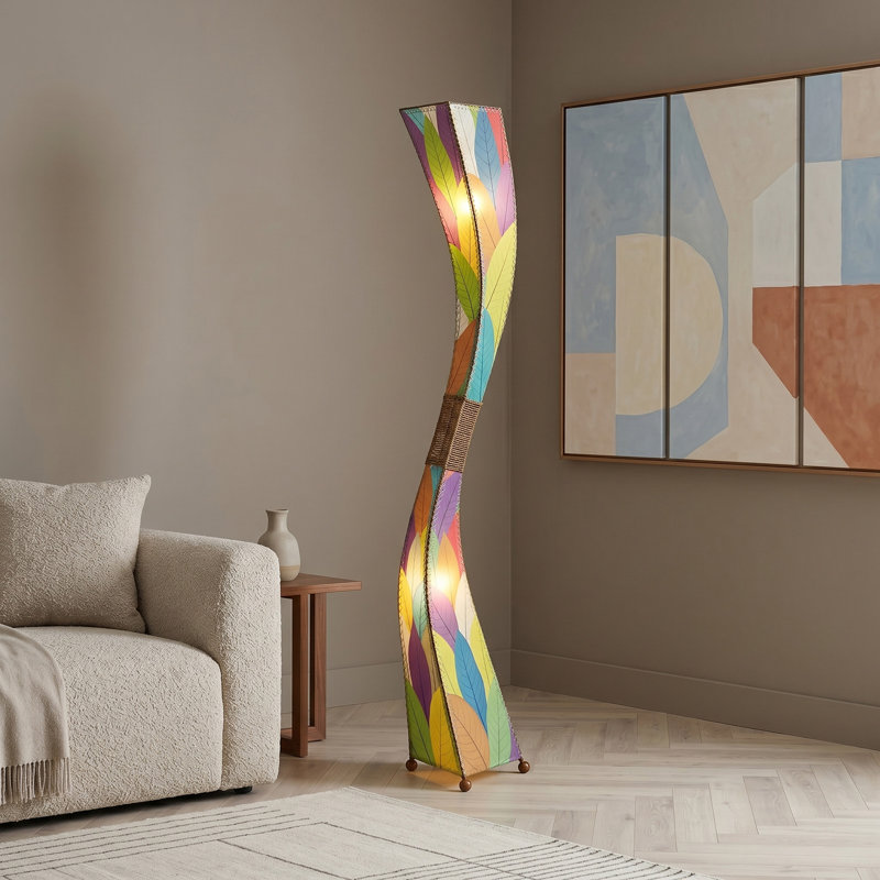 72'' Novelty Floor Lamp, Brown/Green