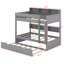 Lit superposé avec rangement et lit gigogne, structure de lit superposé en bois peu encombrante avec tablettes de chevet-649882144-649882145