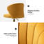 Petillo Swivel Velvet Office Task Chair with Adjustable Height and Padded Cushion-731304320