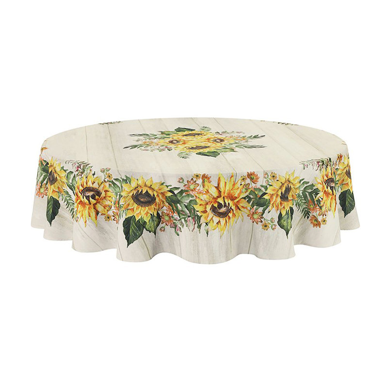 Sunflower Day Round Tablecloth