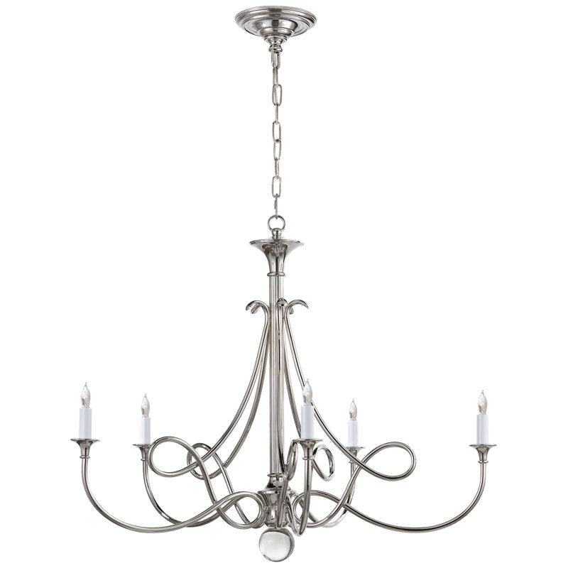 Twist 5 - Light Chandelier, Polished Nickel