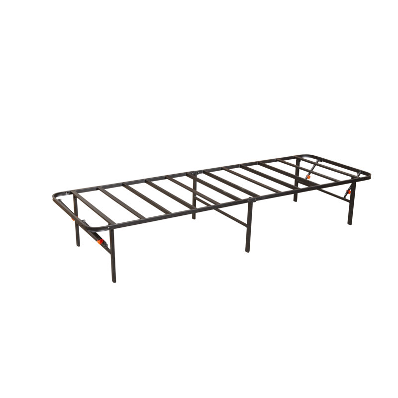 Twin Black Metal Platform Bed Frame with Storage