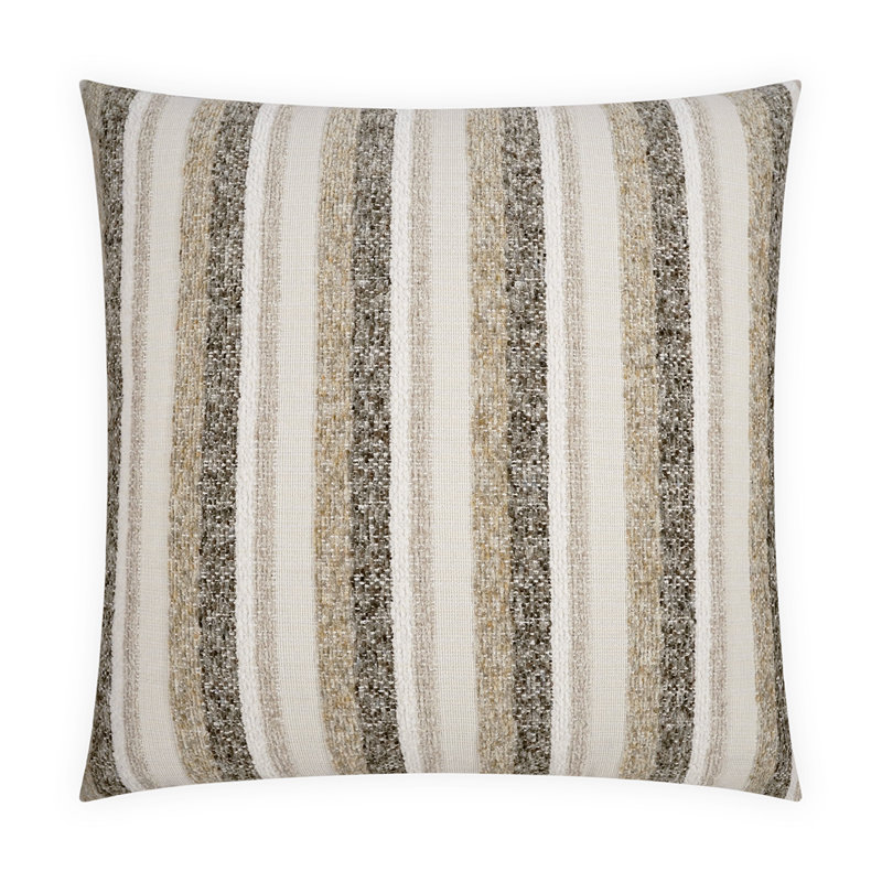 Bailey Striped Pillow Cover & Insert, Oyster, Square 22"