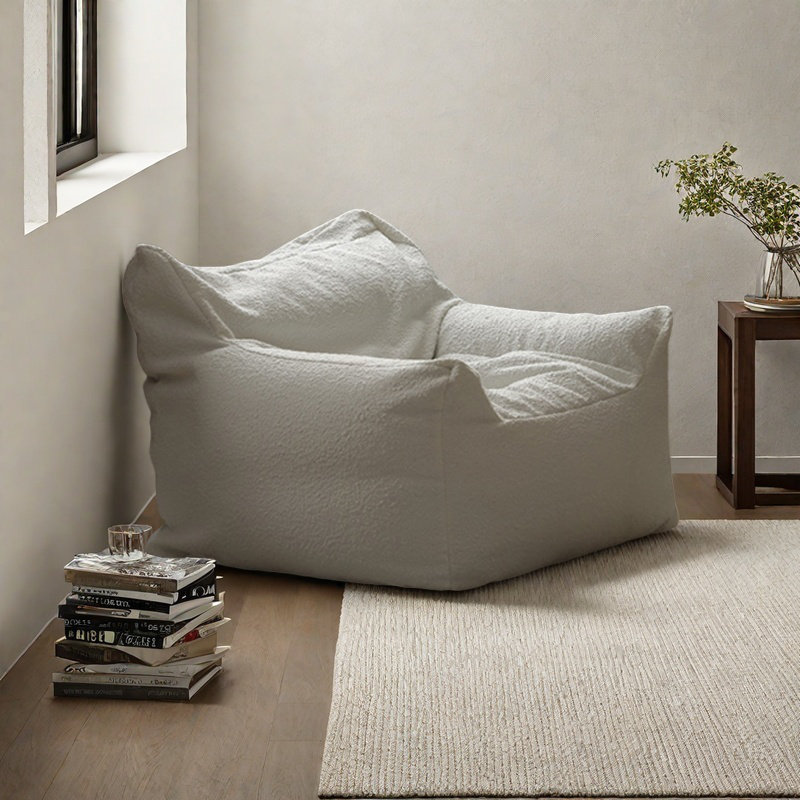 Nordic retro bean bag sofa, 26.77" H x 37.79" W x 35.43" D