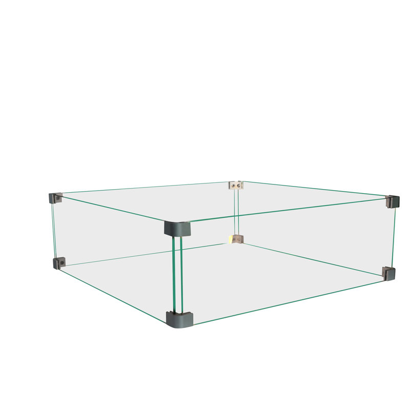 LSI Square Fire Pit Flame Guard, 5" H x 20" W x 20" D