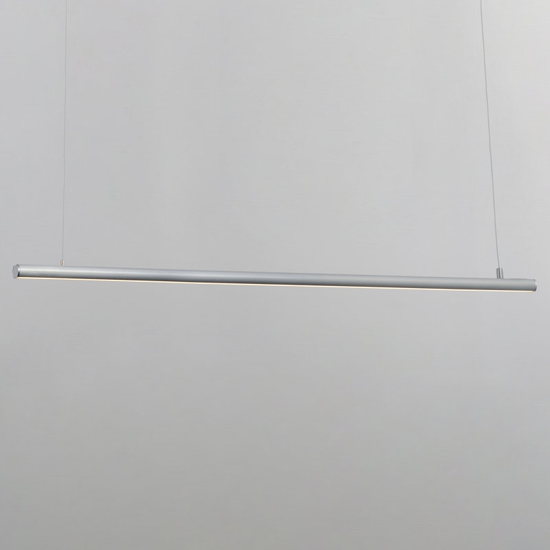 Collie 1 - Light LED Kitchen Island Pendant, Satin Aluminum