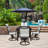 Domi Square 4 - Person 37'' L Metal Patio Outdoor Dining Set (Set of 5)