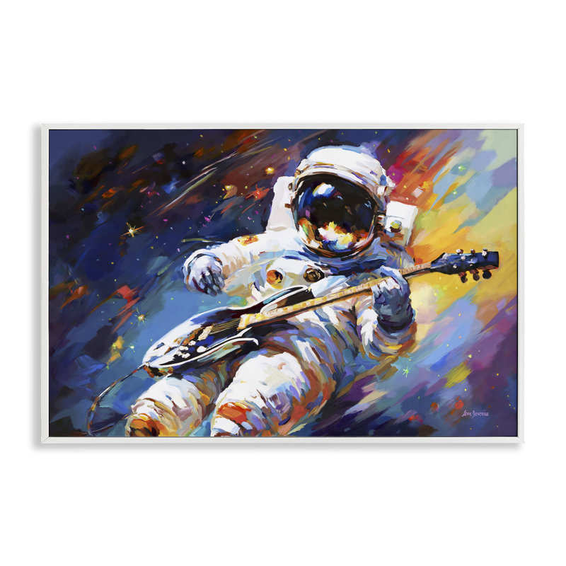 «Melody Beyond Earth», estampe numérique par Leon Devenice, Giclée encadrée blanc bord de mer, H 16 po x l 24 po