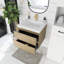 Meuble-lavabo mural simple de 24 po avec plateau en résine Jamaul-1315465283