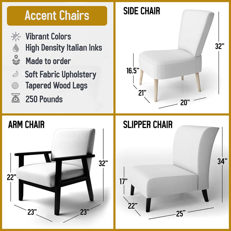 Fleurs géométriques grises et beiges - Chaise d'appoint rembourrée de style bohémien, Chaise d'appoint grise