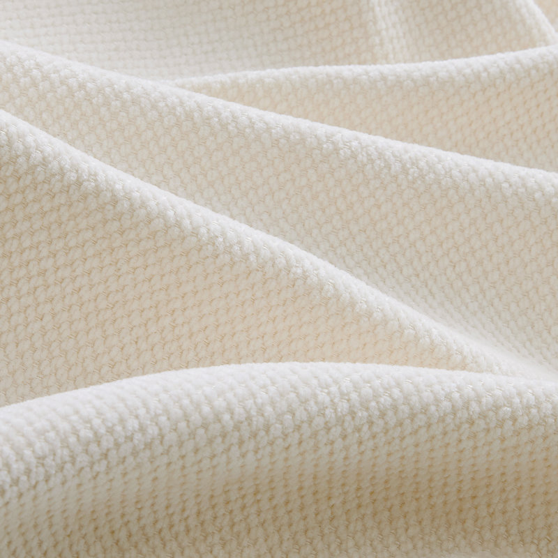 Repose-pieds Flora en chenille - beige, Beige