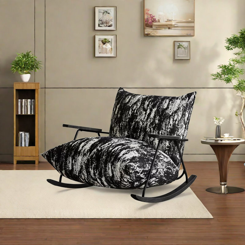 Chaise berçante Modern Home, Noir