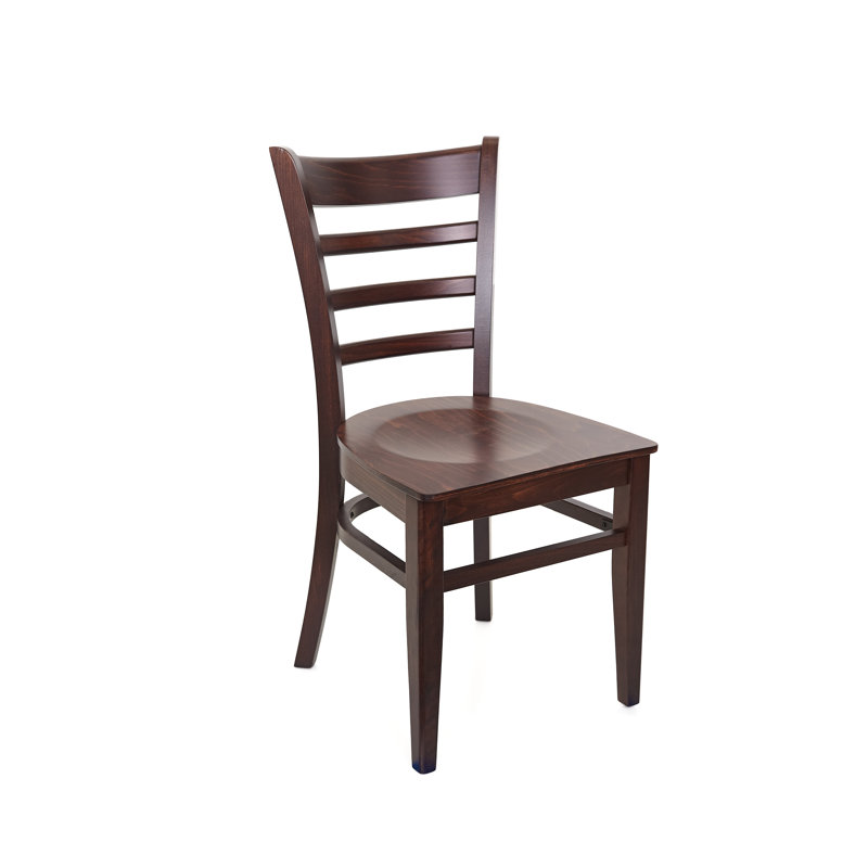 Berkeley Ladder Back Chair Veneer Seat, Dark Walnut